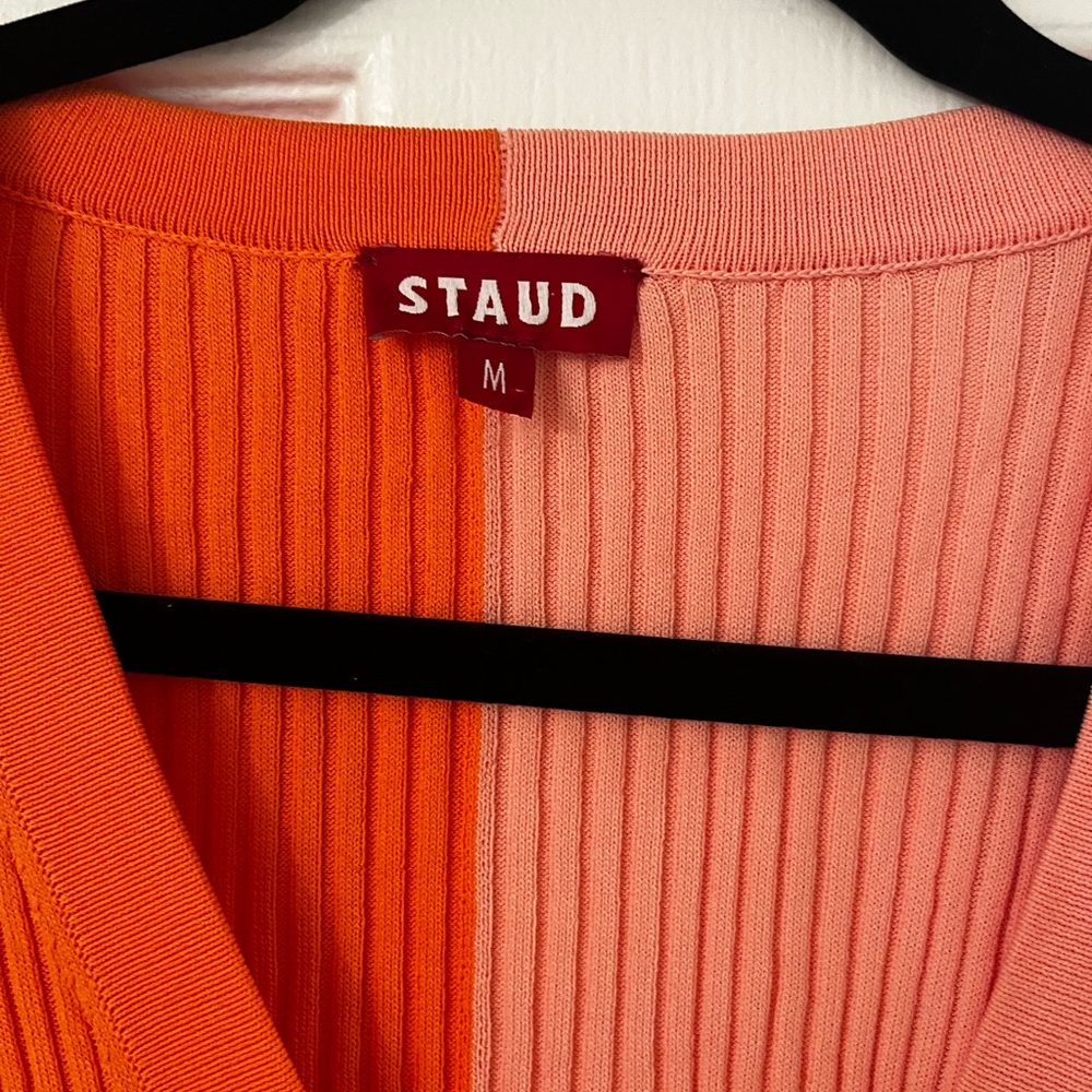 Staud Two-Tone Ribbed Dress - Picture 2 of 4